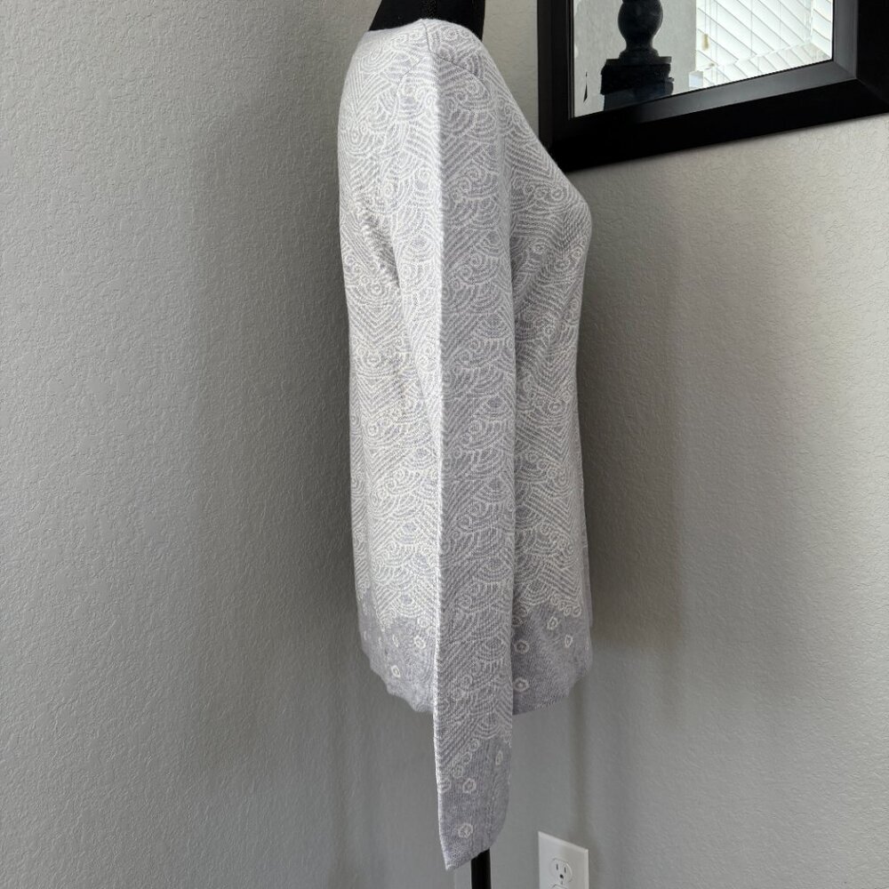 ICELANDIC DESIGN Reykjavik Henley 100% Merino Wool Gray Pearl Medium - Picture 4 of 14